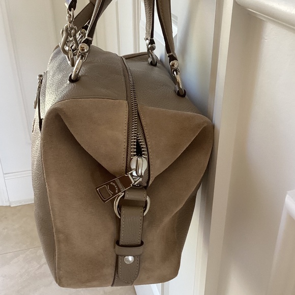 COACH Primrose Satchel Crossbody Carryall Purse Bag Pebbled Leather/Suede Combo - Picture 16 of 16